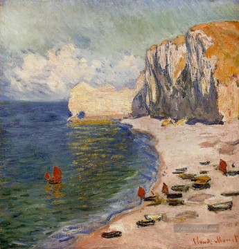 der Strand und der Falaise d Amont Claude Monet Ölgemälde